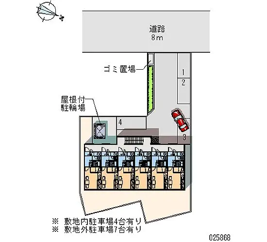 ★手数料０円★苫小牧市山手町１丁目　月極駐車場（LP）